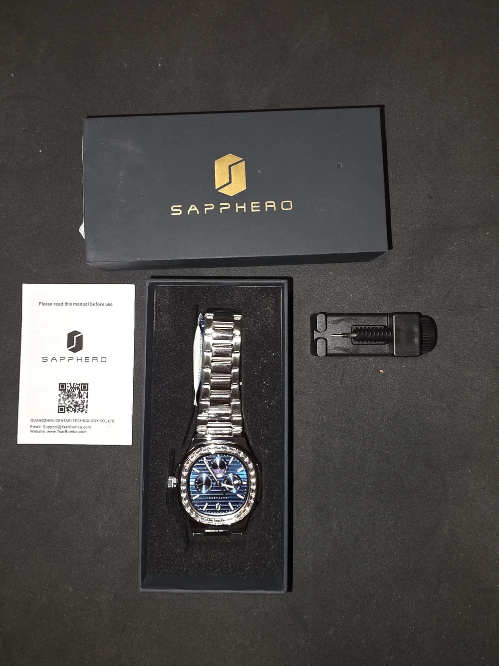 Men’s Stainless Steel Watch in Blue